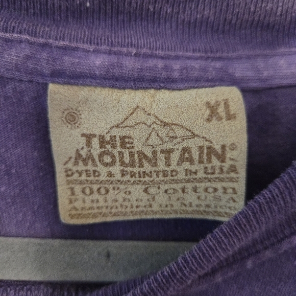 Mountain American Native Indian Snow WOLF AOP Grunge Shirt Mens Size XL  Tye Dye - Picture 4 of 7